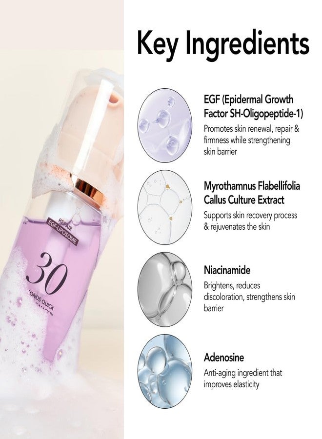 MENOKIN 30 Seconds Quick Bubble Mask [REPAIR] - [EGF Liposome] in Micro-bubbles for Skin Restoration, Hypoallergenic Bubble Capsule for Deep Repair, Korean Skin Care Essential, 70 Uses, fl.oz - Image 5